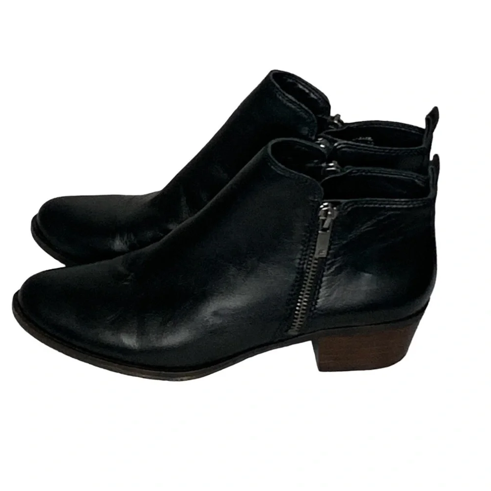 Lucky Brand LK-Basal black leather ankle Booties. Size 7.5M‎